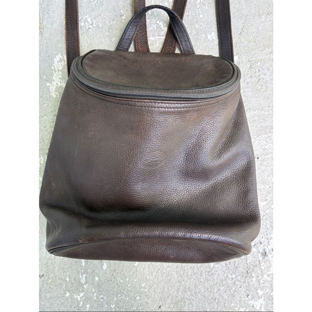 Long champ pebble leather backpack - Picture 2 of 10